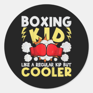Boxen wie ein normales Kind, aber cooler - Boxer K Runder Aufkleber