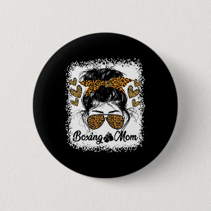 Boxende Mutter Boxen Mma Muay Thai Stylische Sport Button