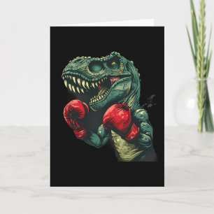 Boxender Dinosaur Boxer Dino Kickboxen T-Rex Boxen Karte