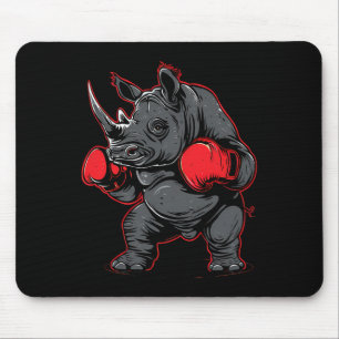 Boxender Nashorn Mit Boxhandschuhen Kickboxen Lust Mousepad