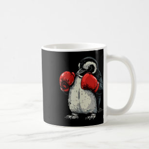 Boxender Pinguin mit Boxhandschuhen Kickboxen Lust Kaffeetasse