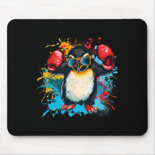 Boxender Pinguin mit Boxhandschuhen Kickboxen Lust Mousepad