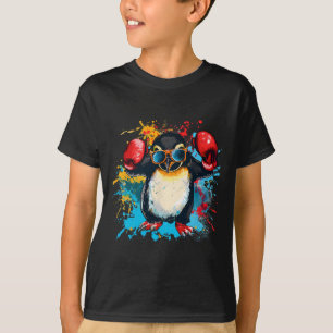 Boxender Pinguin mit Boxhandschuhen Kickboxen Lust T-Shirt