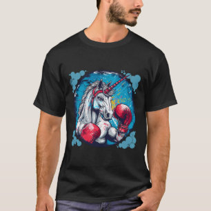 Boxendes Einhorn mit Boxhandschuhen Kickboxen Süß  T-Shirt
