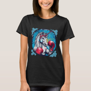 Boxendes Einhorn mit Boxhandschuhen Kickboxen Süß T-Shirt