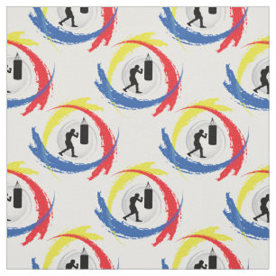 Boxendes Tricolor Emblem Stoff