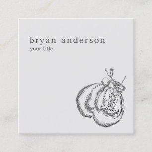 Boxengloves Club Business Card Quadratische Visitenkarte