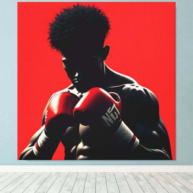 Boxer2 Leinwanddruck (Insitu (Holzboden))