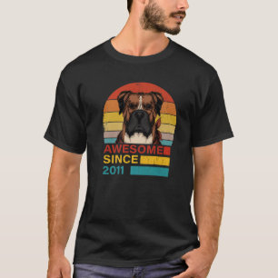 Boxer 2011 Geburtstag Lustig Vintage Boxer Retro S T-Shirt