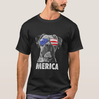 Boxer 4. Juli Merica Sonnenbrillen Männer USA US A T-Shirt