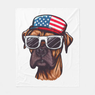 Boxer 4. Juli Party Fleecedecke