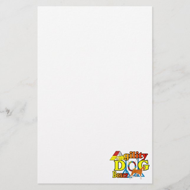 Boxer Agility Briefpapier (Vorderseite)