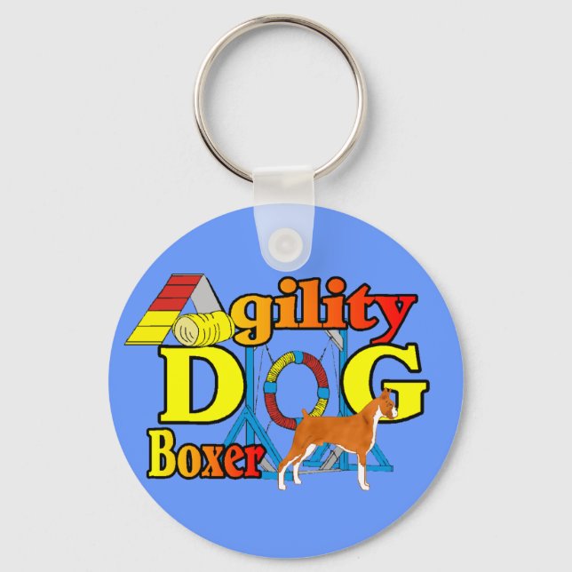 Boxer Agility Schlüsselanhänger (Vorderseite)