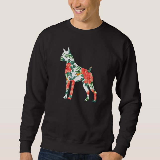 Boxer Aloha Hawaiian Dog Sweatshirt (Vorderseite)