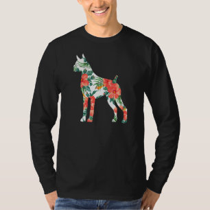 Boxer Aloha Hawaiian Hund T-Shirt