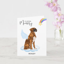 Boxer Angel Dog Memorial Pet Loss Beileid Karte