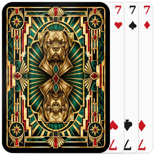 Boxer, Art Deco Hund Spielkarten