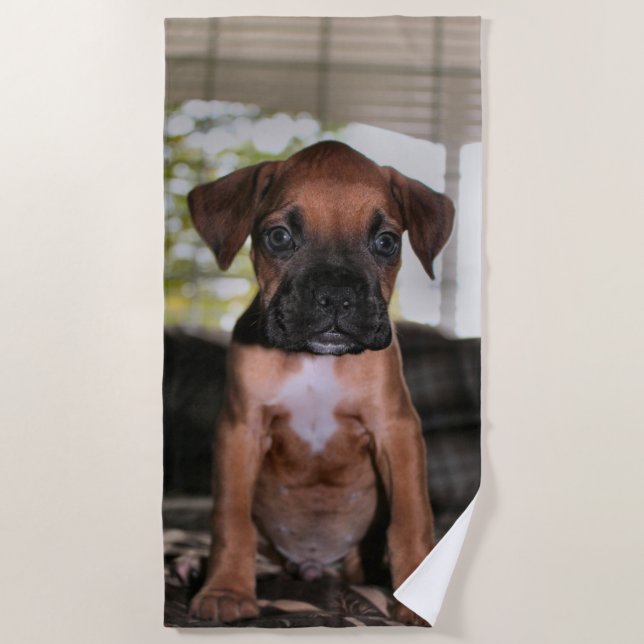 Boxer Baby Strandtuch (Vorderseite)
