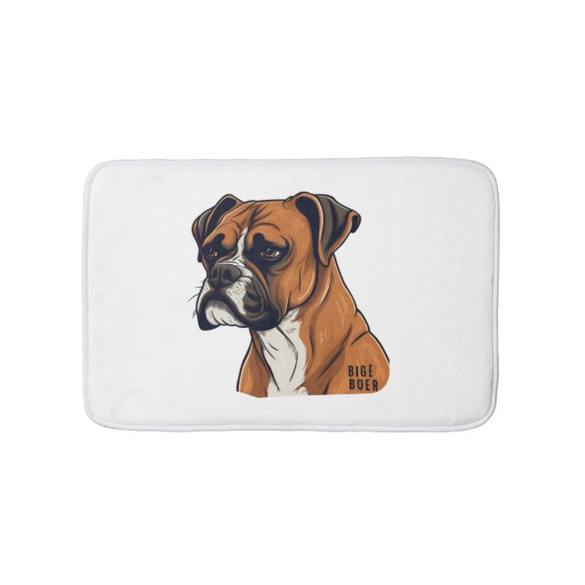 Boxer Bark Designs Punchy Grafik-Designs Badematte (Vorderseite)