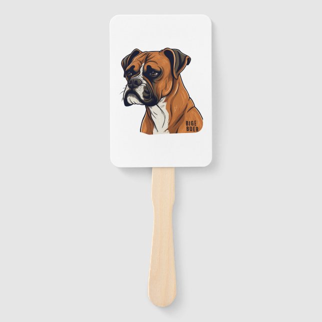 Boxer Bark Designs Punchy Grafik-Designs Fächer (Vorderseite)