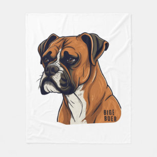 Boxer Bark Designs Punchy Grafik-Designs Fleecedecke