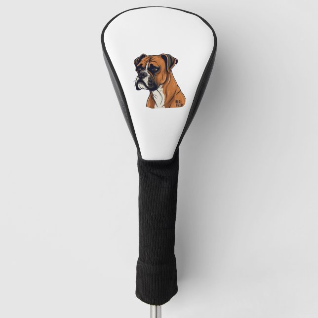 Boxer Bark Designs Punchy Grafik-Designs Golf Headcover (Vorderseite)