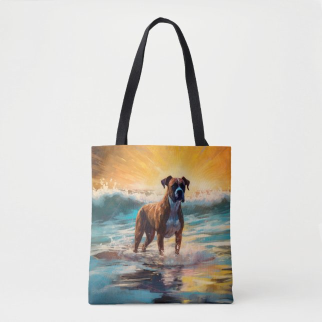 Boxer Beach Surfen Malerei (Vorderseite)
