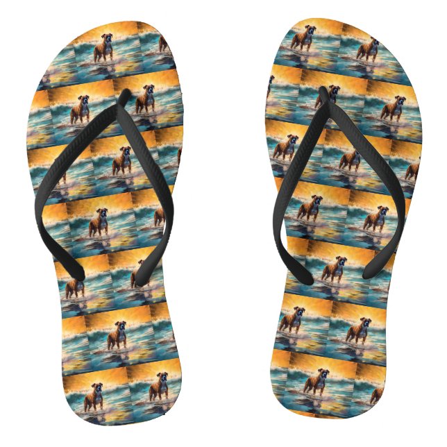 Boxer Beach Surfmalerei Flip Flops (Fußbett)
