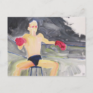 Boxer Between Bouts Postcard Postkarte