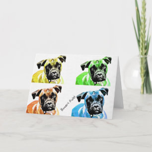 Boxer Birthday Card Karte