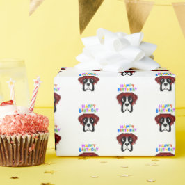 Boxer Birthday Geschenkpapier