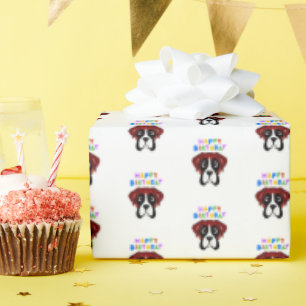 Boxer Birthday Geschenkpapier