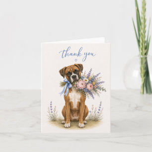 Boxer Blumenstrauß Dankeschön Dankeskarte