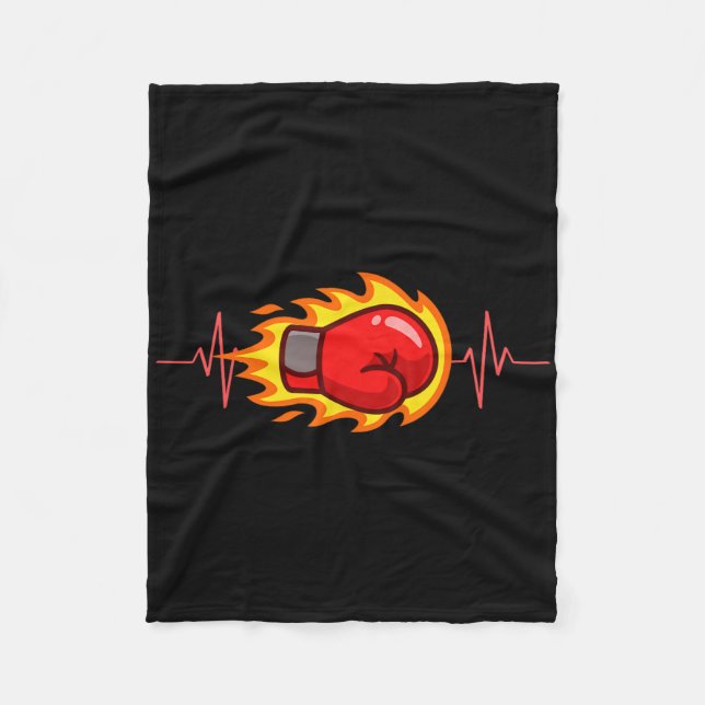 Boxer Boxen Kickboxen Boxhandschuhe Boxwettkampf Fleecedecke (Vorderseite)