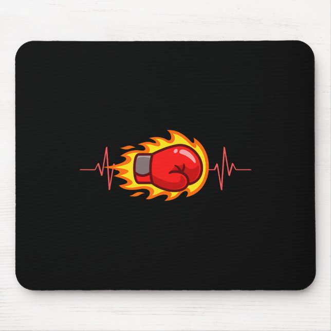 Boxer Boxen Kickboxen Boxhandschuhe Boxwettkampf Mousepad (Vorne)