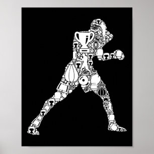 Boxer Boxen Männer Kinder Jungen Poster