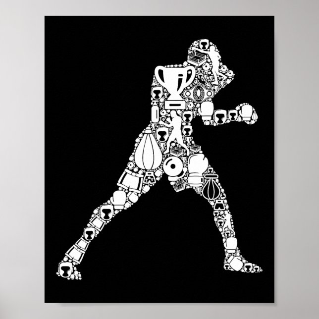 Boxer Boxen Männer Kinder Jungen  Poster (Vorne)