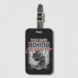 Boxer-Boxer-Fitness-Spiel für personalisierte Boxm Gepäckanhänger