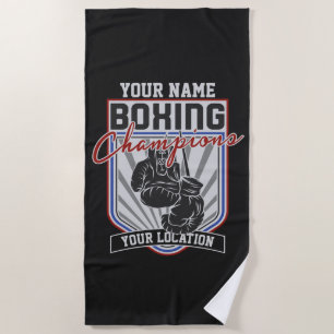 Boxer-Boxer-Fitness-Spiel für personalisierte Boxm Strandtuch