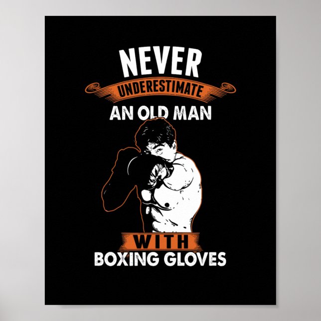 Boxer-Boxer-Kampf-Sportkickboxen O Poster (Vorne)