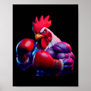 Boxer Boxer Kickboxer Mixed Martial Arts Kämpfer Poster