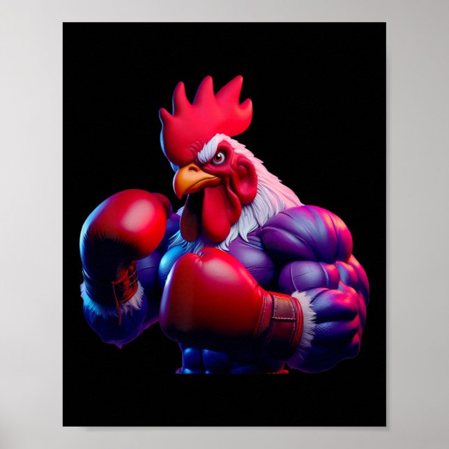Boxer Boxer Kickboxer Mixed Martial Arts Kämpfer Poster (Vorne)