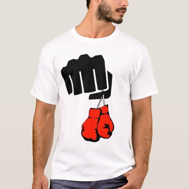 Boxer, Boxhandschuhe, Faust- und Boxhandschuhe T-Shirt (Vorderseite)