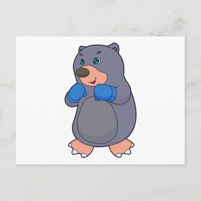 Boxer Boxhandschuhe für Mole Boxing Postkarte (Vorderseite)