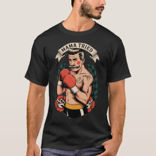 Boxer Boxing American Traditional Tattoo Art Flash T-Shirt