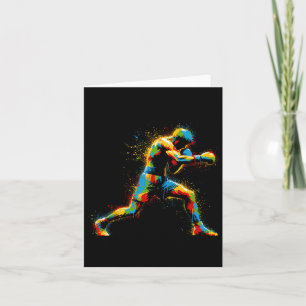 Boxer Boxring Colorful Sport Kickboxer Trainer Karte