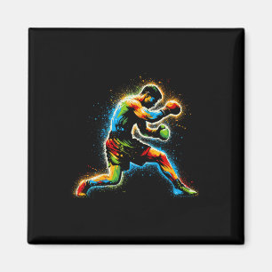 Boxer Boxring Martial Art Kickboxer Trai Magnet