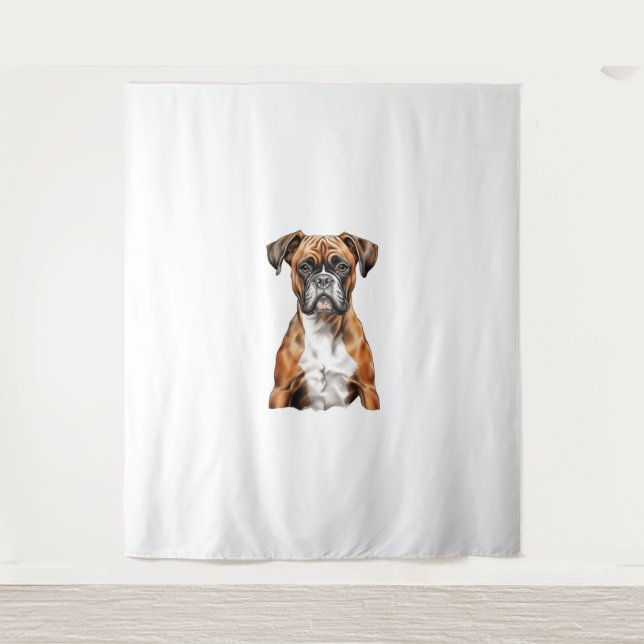 Boxer Buddies Niedlich Hunde Designs für Loyal Box Wandteppich (Vorderseite)