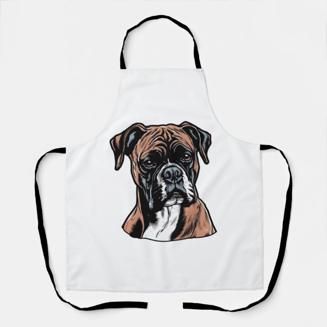 Boxer Buddy Humour Protective Schürze (Vorderseite)