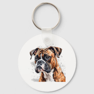 Boxer Buddy Portable Foto-Realistic Dog Design Schlüsselanhänger